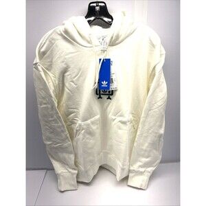 Adidas Q12 Varsity Hoodie Originals Off White Color Banded Hem Mens Sz XL
